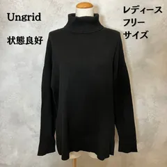Ungrid　アングリッド　ニット　セーター　タートルネック　オーバーサイズ　ブラック　フリーサイズ　レディース　【B-3】