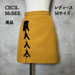 CECIL McBEE セシルマクビー　ミニスカート　マスタードイエロー　Mサイズ　レディース　美品　【B-3】