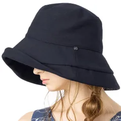 [Ｌｏｏ＆ｃ] [ルーアンドシー] 遮光100% UVカット ハット 帽子 レディース 大きいサイズ かぶる日傘 つば広 UV シャルマンハット 小顔みせ 紫外線対策 接触冷感 サイズ調整可能 あご紐付き