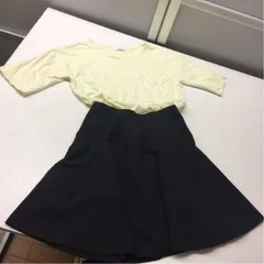 送料無料★BEAUTY&YOUTH UNITED ARROWS ビューティー&ユース ユナイテッドアローズ★上下セット Tシャツ スカート S 黒#20811sj25