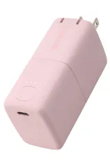 エレコム モバイルバッテリー 5000mAh AC時30W 20W コンセント一体型 Type-C 1ポート おまかせ充電 まとめて充電 PSE技術基準適合 ピンク DE-AC09-5000PN [ピンク]