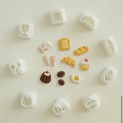 No.322 ミニチュアフード 粘土型 押し型 パン スイーツ 制作 DIY レジン
