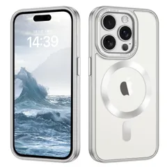 【新着商品】ビッグレンズ保護 アイフォン ストラップホール付き ワイヤレス充電 指紋防止 15プロ 耐衝撃 マグネットカバー 6.1インチ スマホ ケース チタニウム ケース マグセーフ内蔵 Pro 保護ケース Pro 15 （チタン 15 いPhone マッ