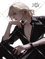 A-1666 メンズ ステッカー sticker 素材 コラージュ collage シール achashop