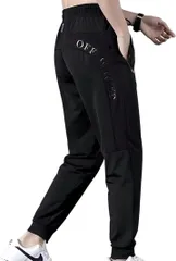pokiele メンズ ジョガーパンツ 接触冷感 速乾 ストレッチ 9分丈 薄手 夏用 (ブラック,  2XL Regular)