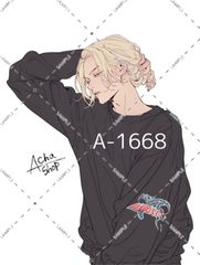 A-1668 メンズ ステッカー sticker 素材 コラージュ collage シール achashop