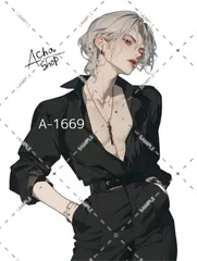 A-1669 メンズ ステッカー sticker 素材 コラージュ collage シール achashop