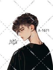 A-1671 メンズ ステッカー sticker 素材 コラージュ collage シール achashop