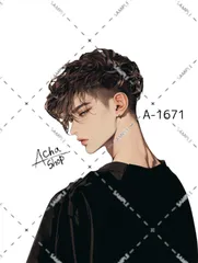 A-1671 メンズ ステッカー sticker 素材 コラージュ collage シール achashop