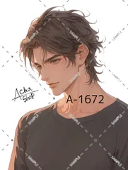 A-1672 メンズ ステッカー sticker 素材 コラージュ collage シール achashop