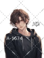 A-1674 メンズ ステッカー sticker 素材 コラージュ collage シール achashop