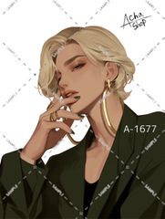 A-1677 女の子 ステッカー sticker 素材 コラージュ collage シール achashop