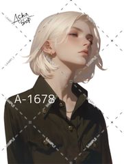 A-1678 女の子 ステッカー sticker 素材 コラージュ collage シール achashop