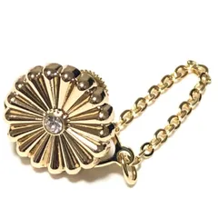 ［Ree＆Mee］菊紋 バッジ ラインストーン付き バッチ ピンバッジ ピンバッチ ネクタイピン タイピン ピンズ ラペルピン タイタック 専用BOXケース付き ギフト プレゼント