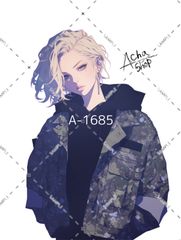 A-1685 女の子 ステッカー sticker 素材 コラージュ collage シール achashop