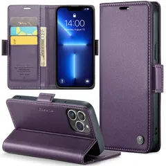 【人気商品】軽量 手触りが良い スタンド機能 カード収納 人気上品な サイドマグネット シンプル気質 全面保護 耐摩擦 ギフト 耐衝撃 ， 高PUレザー アイフォン13ProMaxスマホケース IPhone 携帯カバー 13promax 13PROMAX財布