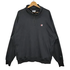 Champion REVERSE WEAVE チャンピオンリバースウィーブ ハーフジップ スウェット トレーナー ワンポイント刺繡 オーバーサイズ CHINA製 XLサイズ ネイビー