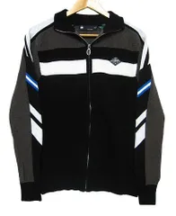 ☆【極美品】G-STAR RAW ジースターロウ ジップアップ ニットアウター ジャケット 黒 ブラック メンズ Mサイズ ■管理番号L29660AWS26+-251219-503（990）