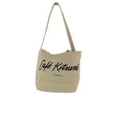 メゾンキツネ MAISON KITSUNE Café Kitsuné 2way ロゴプリント キャンバス トートバッグ レディース 表記無 