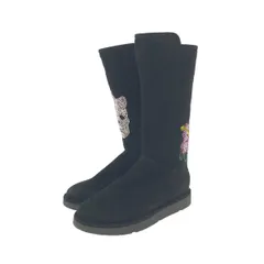 UGG アグ ムートンブーツ 表記サイズ:6 スカル×ハイビスカス/ラインストーン/オーダー品 1009256   ブラック レディース / 240001175717