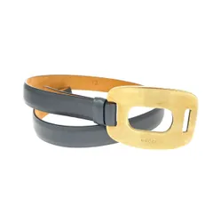 【美品✨】グッチ　オールドグッチ　Gバックル　ゴールド　ウエストベルト 美品】 GUCCI オールドグッチ レザー Gバックル ベルト w3 - メルカリ