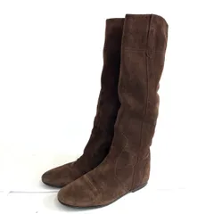 FABIO RUSCONI ファビオルスコーニ ロングブーツ 表記サイズ:36 1/2 スウェードレザー    ブラウン レディース / 240001178116