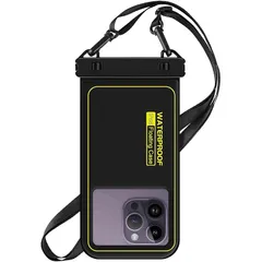 【新品】 「スポンジ・水に浮く」スマホ 防水ケース LILIYYA：IPX8認証 お風呂 スキー 完全防水 携帯 スマホケース すまほ ぼうすい バッグ カバー ポーチ 顔認証 水中撮影 両手解放 ストラップ付き 海 プール 温泉 雪 携帯 ドライバッグ 首か