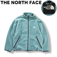 【ゴールドウィン製】 日本製 ノースフェイス THE NORTH FACE ポーラテック POLARTEC フリース ジャケット ジップアップ ジャンパー ロゴ入り 150 ターコイズブルー アウトドア カジュアル ウェア レディース キッズ ♪