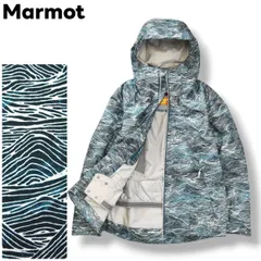 【美品】 マーモット Marmot ヒートナビ WS BONUS SPRAY JACKET ボーナス スプレー ジャケット スノーボード ジャケット パーカー MJW-F5508W M 和柄 総柄 ターコイズブルー レディース ♪