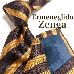 美品 エルメネジルドゼニア ネクタイ ハイブランド ペイズリー柄 光沢