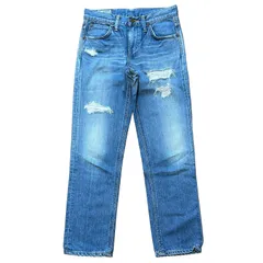 Lady LEE RIDERS LL0311 クラッシュ＆リペア ボーイフレンドデニム ブルー レディースXXS レディ リー