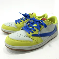 【三重本店】 中古 NIKE | ナイキ スニーカー WMNS AIR JORDAN 1 LOW OG SP TRAVIS SCOTT トラヴィス スコット DZ4137-700 イエロー サイズ：27.5cm 【126】