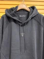 UNDER ARMOUR アンダーアーマー メンズ ブラック 弱起毛フード付きTシャツ XL