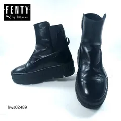 希少 FENTY PUMA by Rihanna サイドゴアブーツ 厚底 ブラック 23cm レディース 黒 hws02489