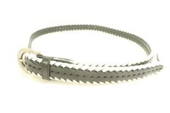 [Pre-owned] NEIGHBORHOOD Men's Belt -- Cow Leather Belt NEIGHBORHOOD -- Black/White