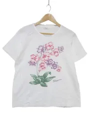 【未使用】VISBY 半袖Tシャツ カットソー ボタニカル柄 花柄 カジュアル 白 レディース Mサイズ■管理番号L29662SSA-251219-10（198）