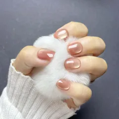 【新春SALE】OHMI GALLERY マグネットネイル ベリーショートラウンド ワンカラー 100％ハンドメイド 高級感 男女兼用 NTVRMSC 光輪