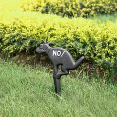 オーナメント　犬　ノー　ドッグ　プレート　庭　公園　エクステリア　ガーデン　犬禁止　防止