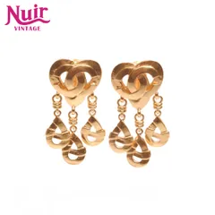 CHANEL シャネル イヤリング 97P ココマーク ドロップ【中古】