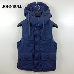 JOHNBULL hoodie down vest M ジョンブル アメカジ ダウンベスト フード ネイビー シンプルのサムネイル