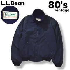 【希少】 80s ヴィンテージ エルエルビーン L.L.Bean スリーシーズン ジャケット ナイロン ウィンドブレーカー ジップアップ ジャンパー 裏地 フリース L相当 ネイビー アウトドア ウェア メンズ