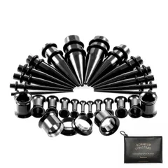 Vogem 拡張器 ピアス セット ステンレス ダブルフレア トンネル ボディピアス フレアセット 拡張 ピアス メンズ レディース おしゃれ 金属アレルギー対応