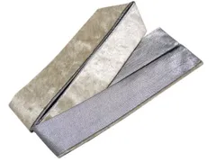 着物美人 送料込み 重ね襟 ベロア くすみ 伊達襟 重ね衿 掛け襟 襟 振袖重ね襟 振袖襟 成人式重ね襟 重ね襟くすみ 重ね襟金 成人式 結婚式 入学 卒業式 振袖 訪問着 附下 色無地 着物 袴 4way 【 白金 銀 両面 】m339213E2