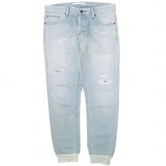 e JEANS イージーンズ 日本製 岡山児島 リペア加工 ジョグジーンズ e-809 3 Indigo リブ スウェットデニムパンツ ジップフライ ボトムス g22808のサムネイル