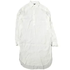 POLO RALPH LAUREN ポロ・ラルフローレン プルオーバーリネンシャツワンピース 211807062001 XS WHITE 長袖 ドレス 定価35,200円 トップス g22851