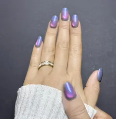 【新春SALE】OHMI GALLERY マグネットネイルチップ ショートオーバル ワンカラー 100％ハンドメイド 高級感 男女兼用 NTSOMSC サイバーシティ