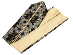 着物美人 送料込み 重ね襟 ラメレース くすみ 伊達襟 重ね衿 掛け襟 襟 振袖重ね襟 成人式重ね襟 重ね襟くすみ 重ね襟レース 重ね襟ラメ 重ね襟黒 成人式 結婚式 入学 卒業式 振袖 訪問着 着物 袴 4way 【金 黒 銀 両面】m339221E2