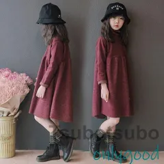 子供服 ワンピース キッズ 女の子 長袖 おしゃれ 秋冬 韓国子供服 ジュニア 膝丈ワンピース ハイネック 子供ドレス dress カジュアル 可愛