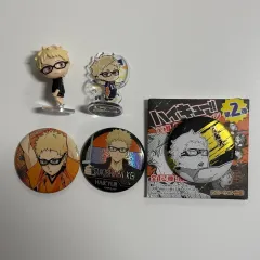 ハイキュー 月島 蛍 缶バッジ アクリル ガチャ フィギュア