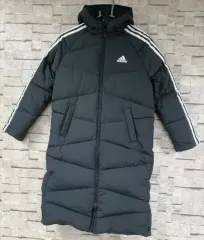 ADIDAS アディダス ジュニア ダックダウン ロング丈ダウンジャケット 140 (10 11)